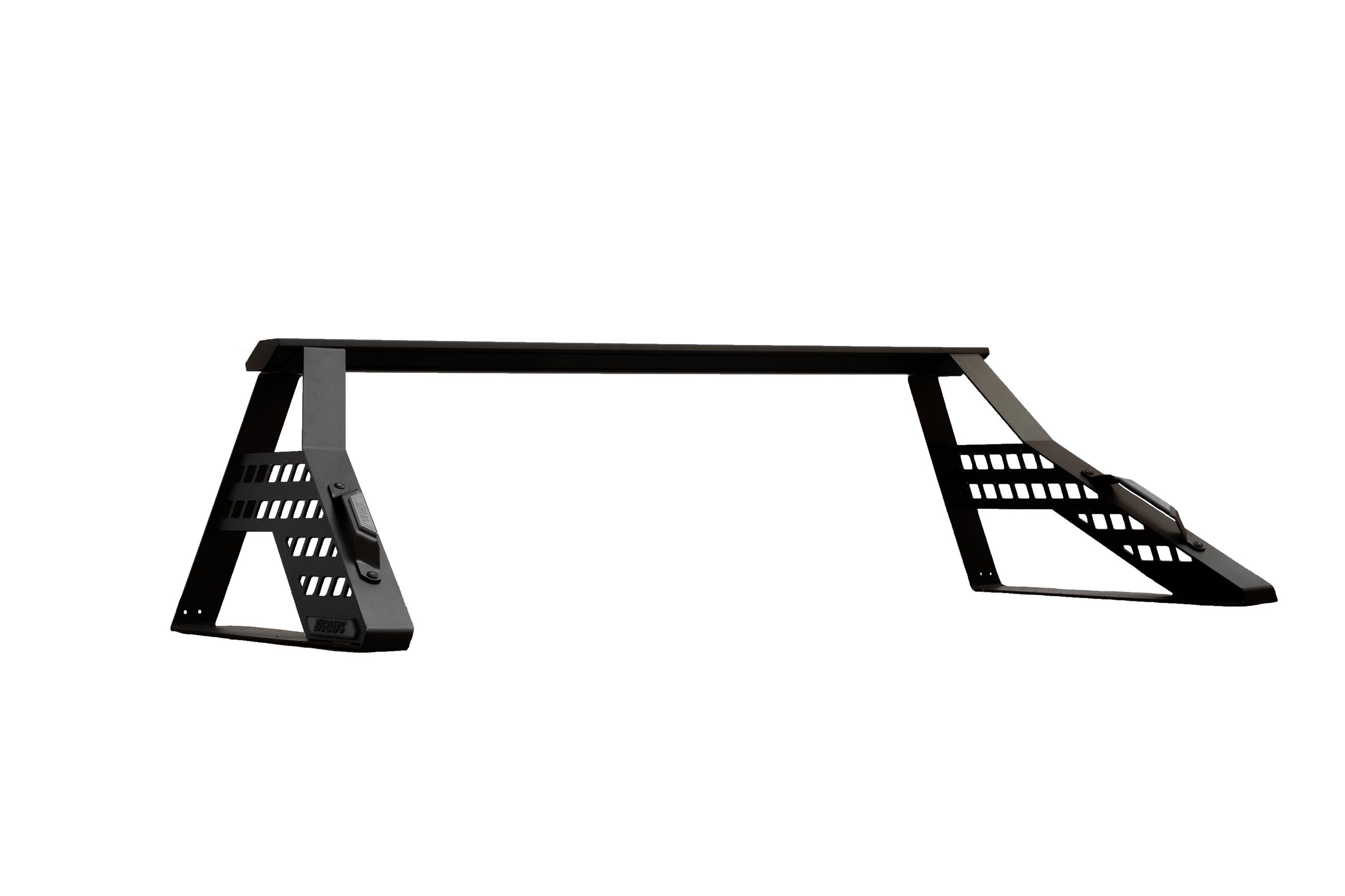 A truck bed chase rack that works as a truck bed bike rack, truck bed dirt bike rack, truck bed ski and snowboard rack